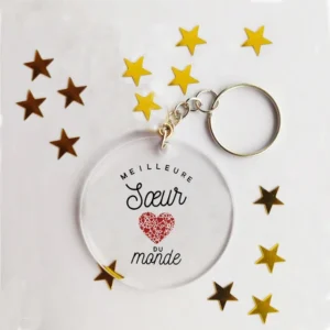 Porte-clés acrylique « meilleur.e du monde »