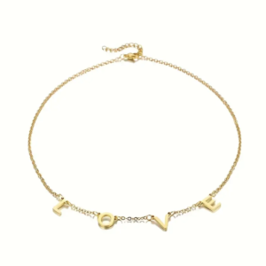 Collier en plaqué or/argent avec lettres à personnaliser